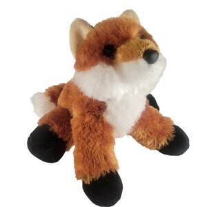 Fox Plush Stuffed Animal 8" Laying Toy Brown White Black JUL2021 Aurora World
